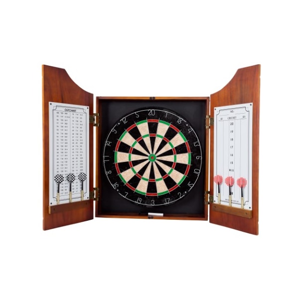 Toy Time Toy Time Beveled Wood Dart Cabinet - Pro Style Board and Darts 705605XYA - main